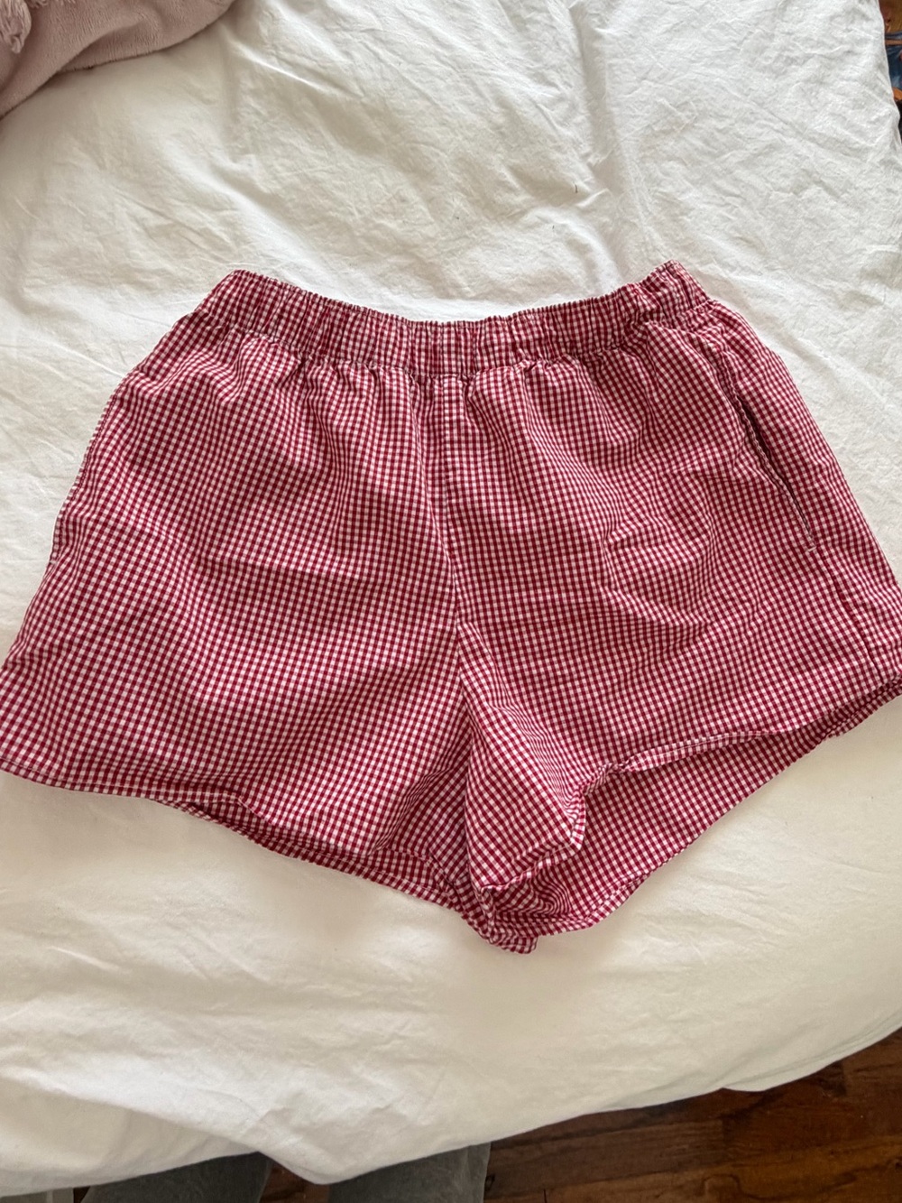 Hollister Gingham Elastic-Waist Shorts